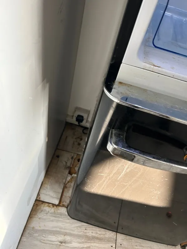 Smudged fridge door