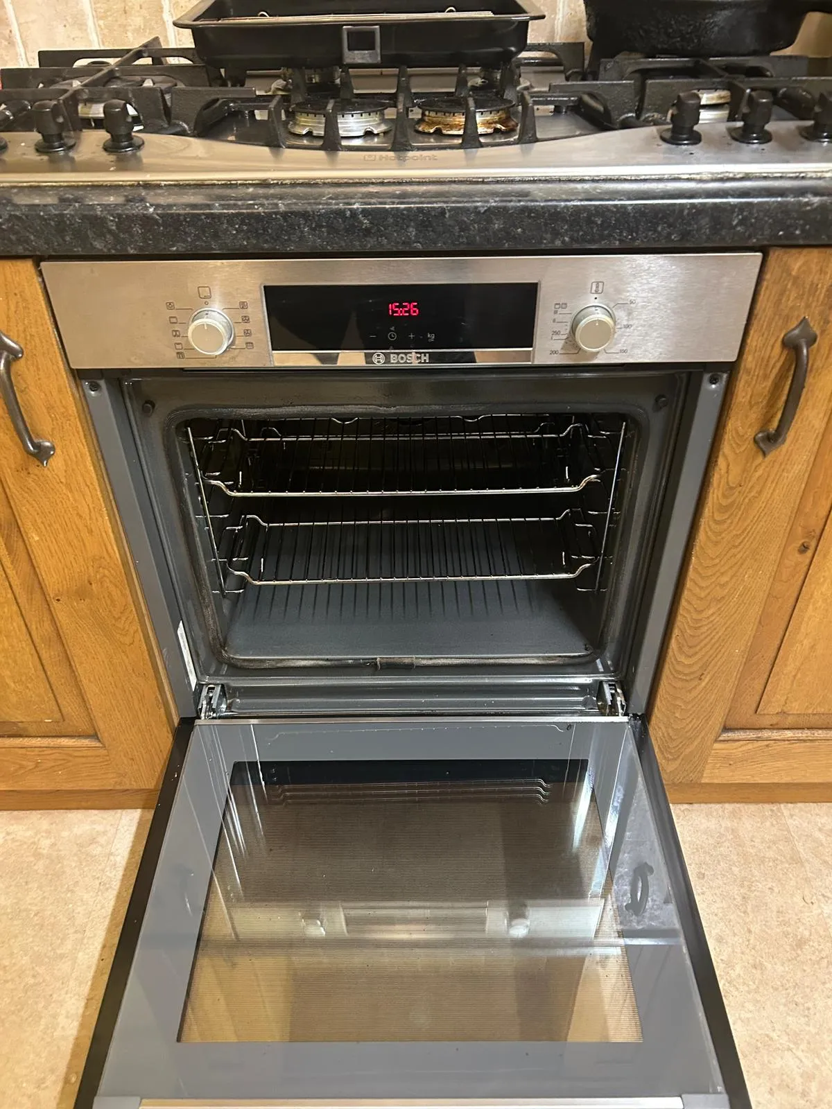 Sparkling clean oven interior after deep clean